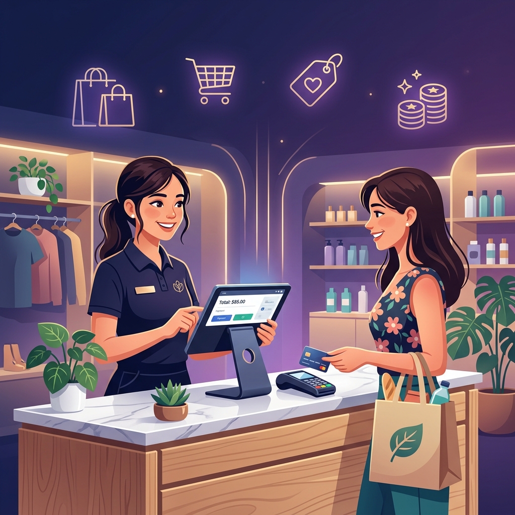Retail Checkout Illustration